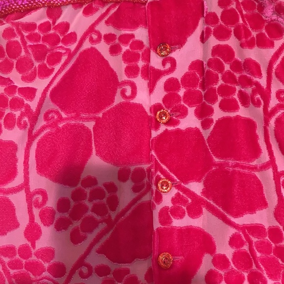 Chanel 2001 Cruise Collection Fuschia Velvet Burnout Skirt Set - Picture 4 of 11